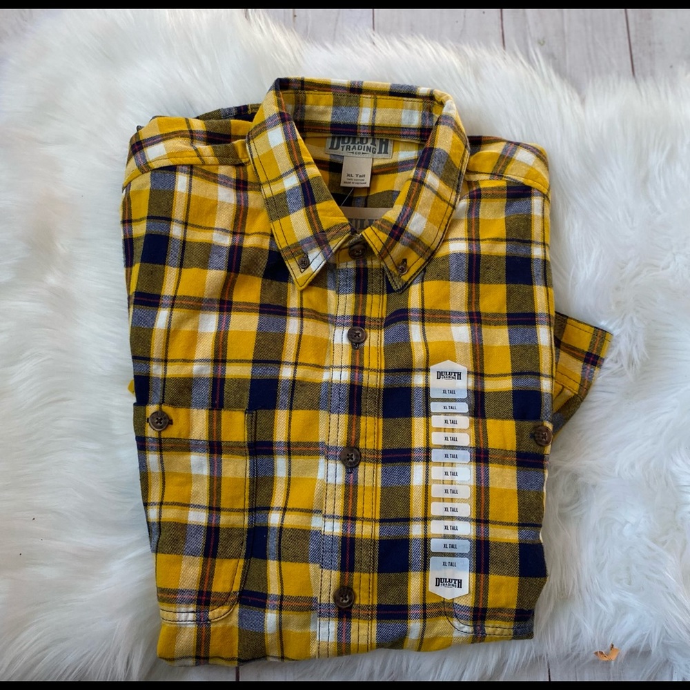 Duluth Trading Long Sleeve Flannel Shirt. XL Tall
